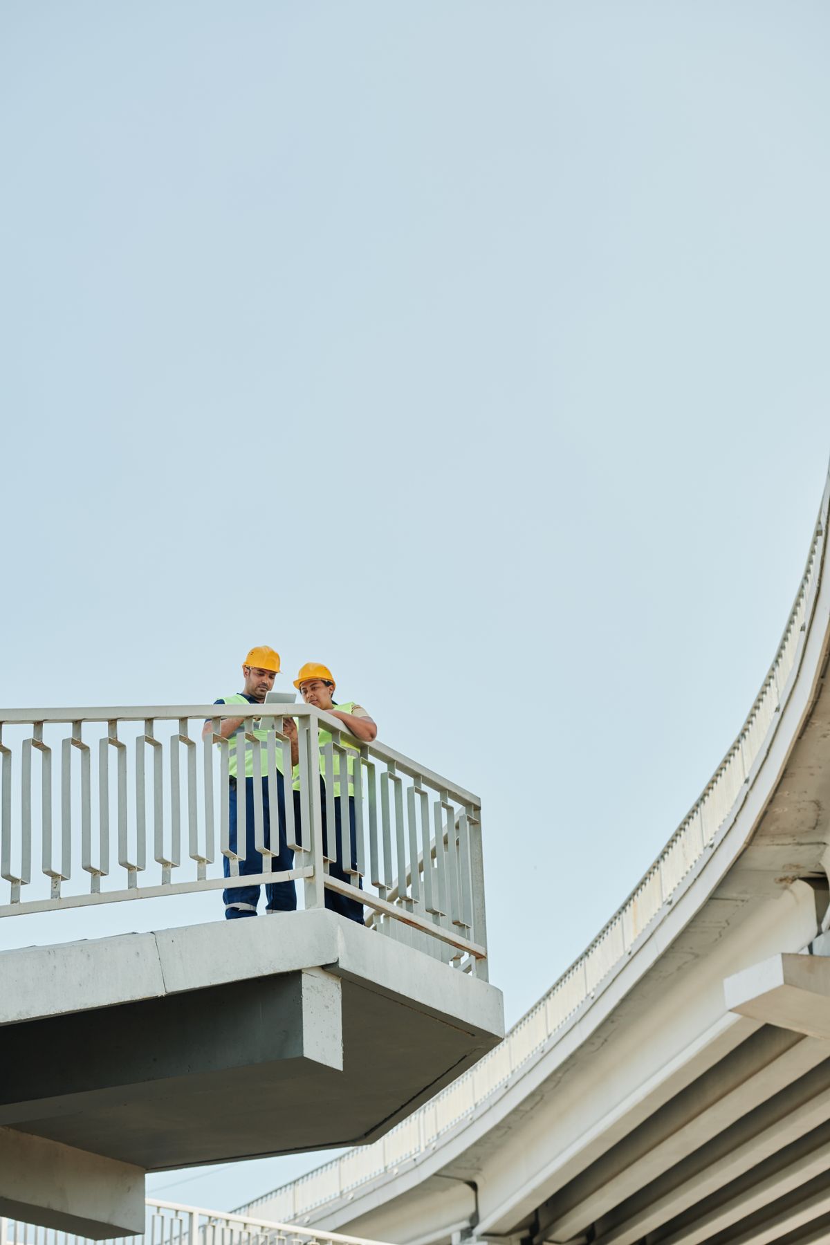 Engineers inspecting a construction site