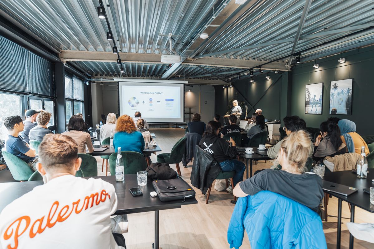 Participants attending a presentation